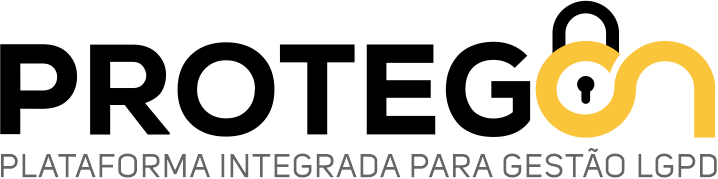 Logo Protegon - Preto com Amarelo - Fundo Vazado